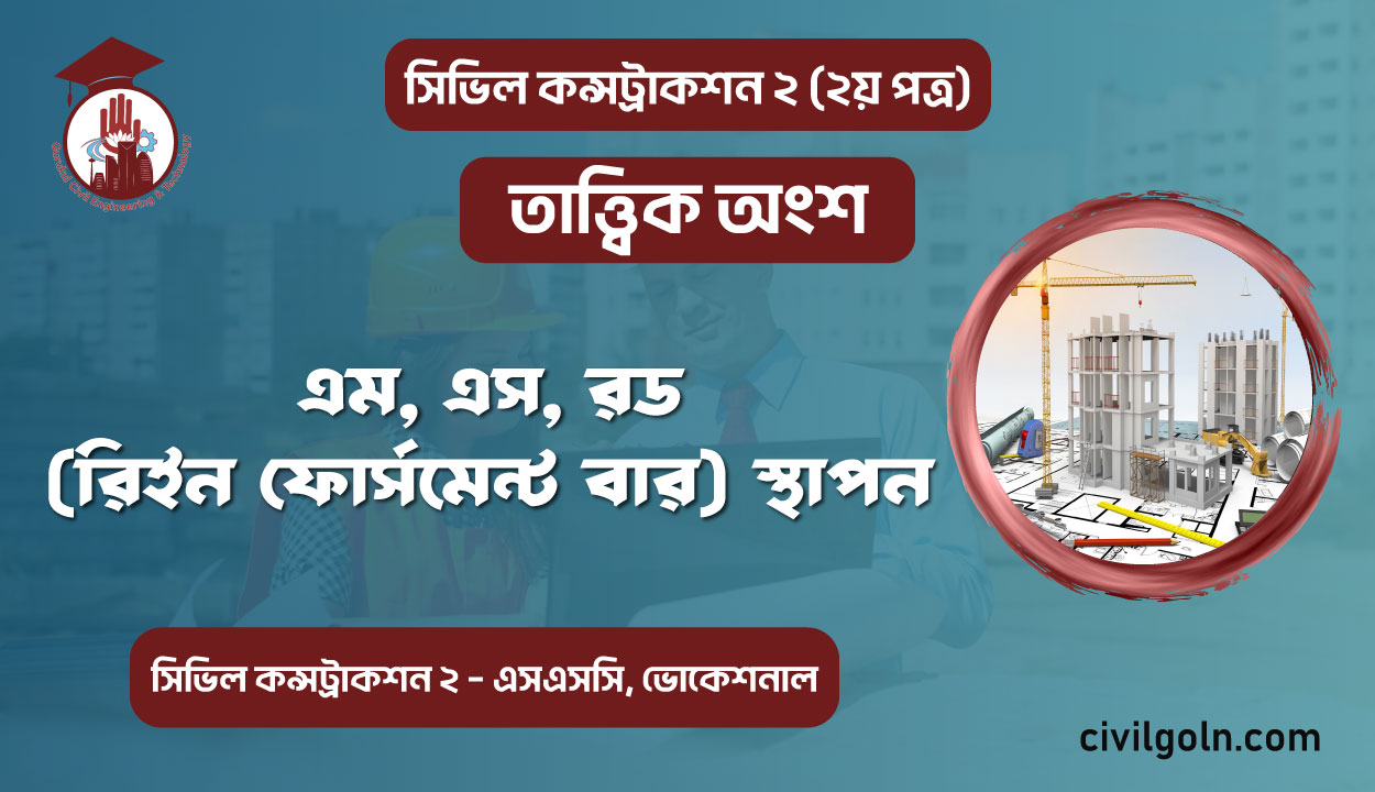 এম, এস, রড (রিইন ফোর্সমেন্ট বার) স্থাপন