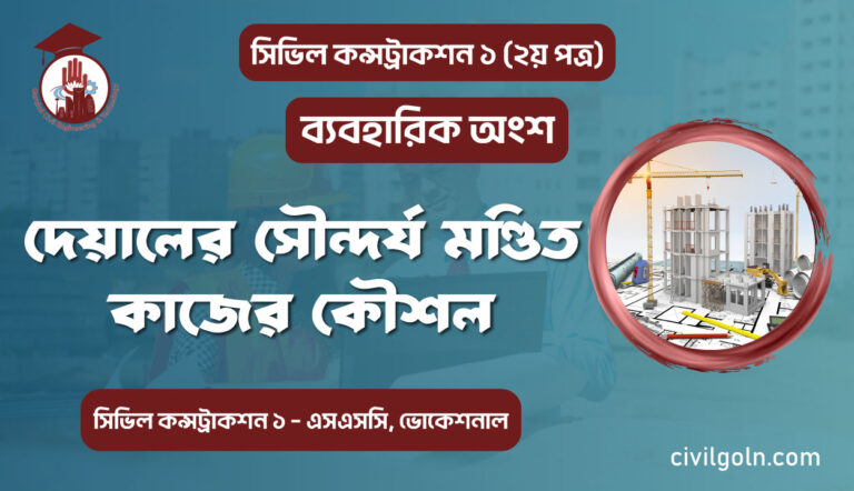 দেয়ালের সৌন্দর্য মণ্ডিত কাজের কৌশল
